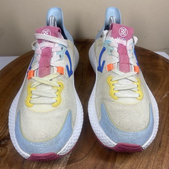 GFore MG4X2 Womens White Blue Pink Size 7 Lightweight Mesh Golf Shoes G4LF21EF40 - Picture 3 of 10